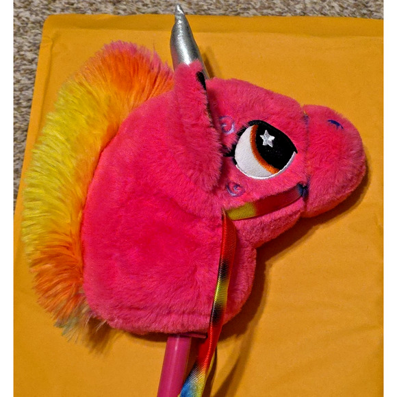 Linzy Plush (Purple) 36'' Unicorn Riding Stick, Adjustable Telescopic Stick - Picture 2 of 7